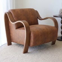 Cortland Faux Leather Accent Chair